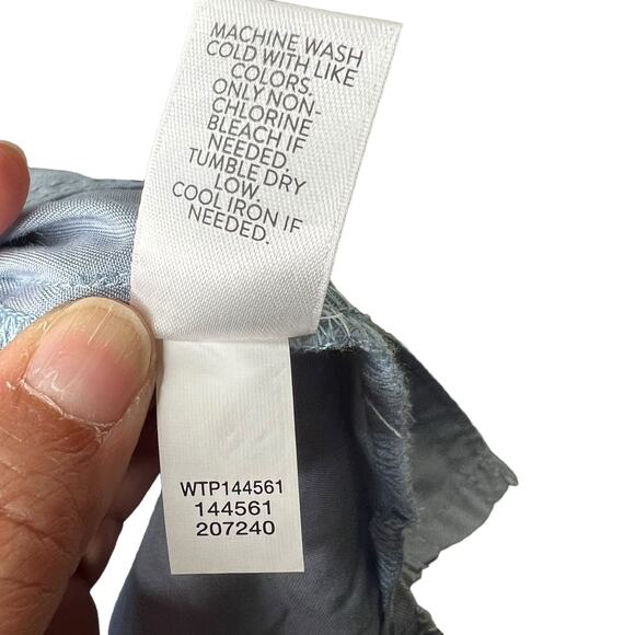 J. Jill Chambray Shirt Blue Rain Lace up Neckline Size Medium NWT - Picture 5 of 9